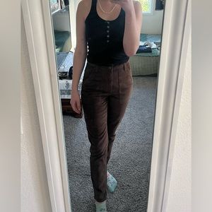 Simple Society womens brown skinny corduroys